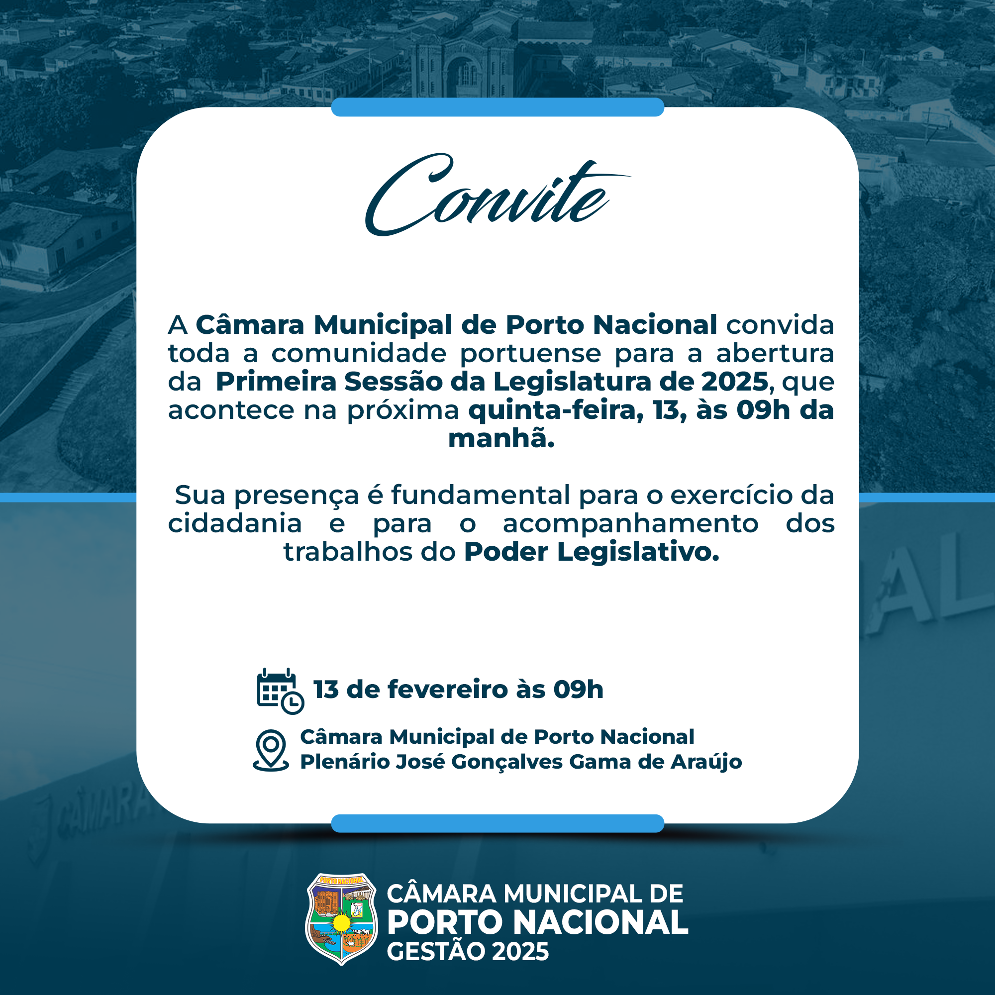Câmara de Porto Nacional abre ano legislativo de 2025 com sessão solene