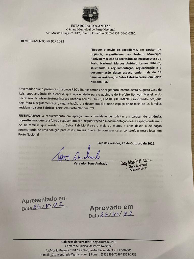 Requerimento Nº92