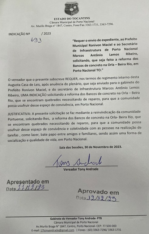 Indicação 691 Indicação 691