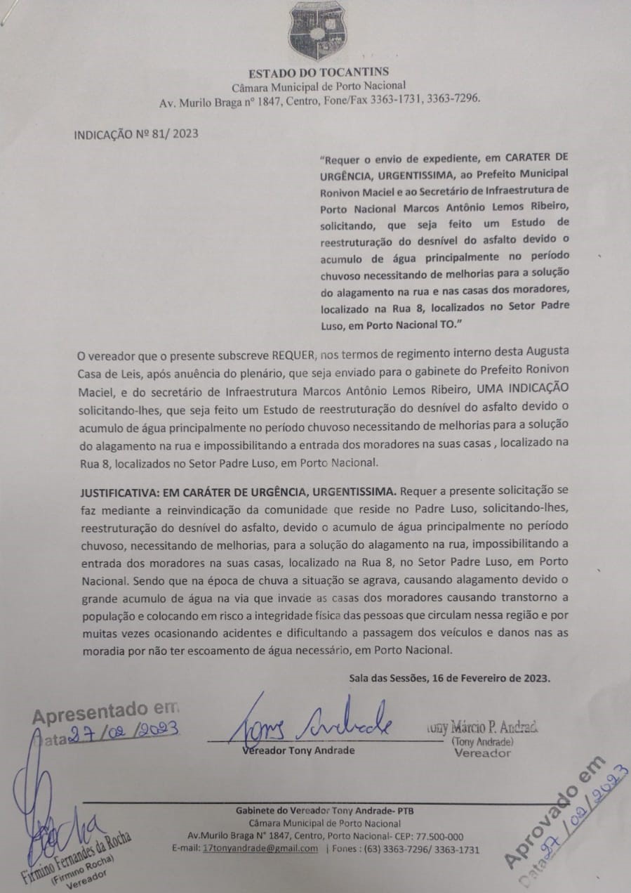 Indicação Nº081/2023