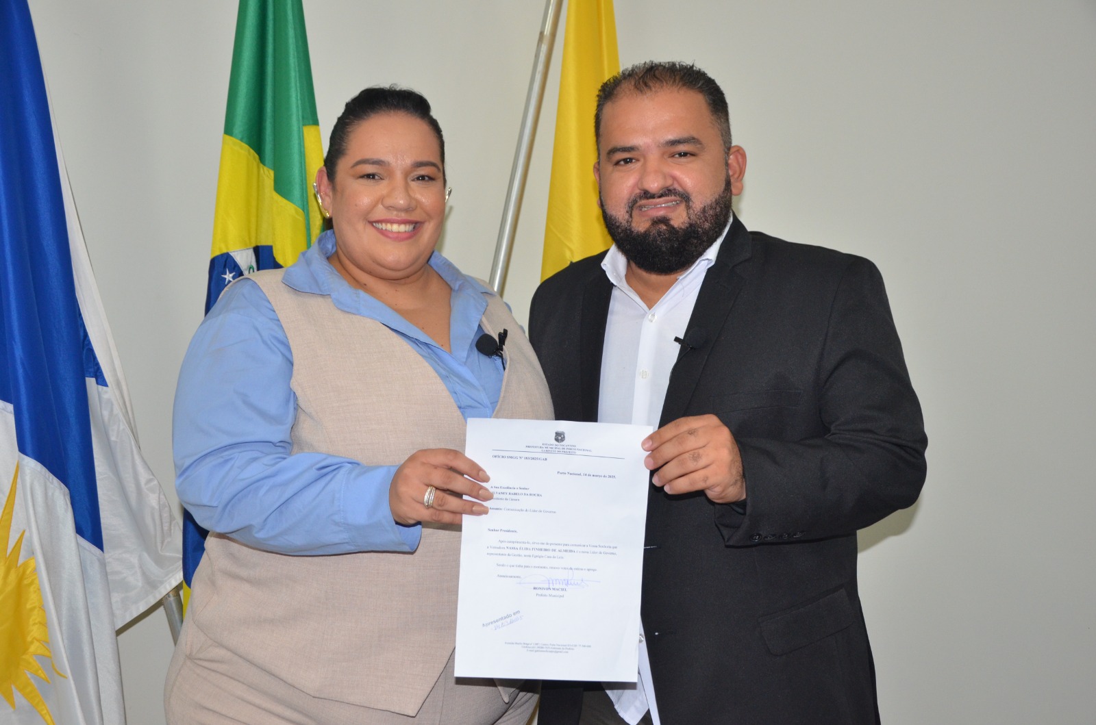Vereadora Nassa Silva é escolhida como líder do Prefeito na Câmara Municipal de Porto Nacional