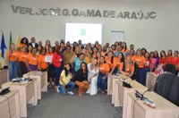 Vereadora Rozângela Mecenas entrega moção de aplausos ao “ Projeto Saúde Agora”  e título de cidadã portuense a Dona Alice Matutina, professora e farmacêutica 